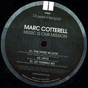 A black and white photo of a label for marc cotterell